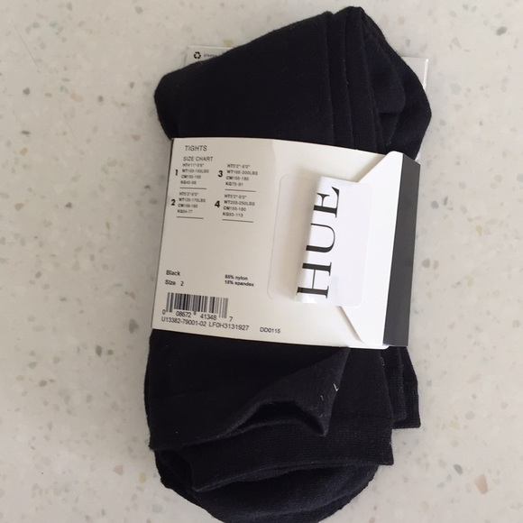 HUE Women's Blackout Tights With Control Top - Opaque, Slimming, 91% Nylon 9% Spandex